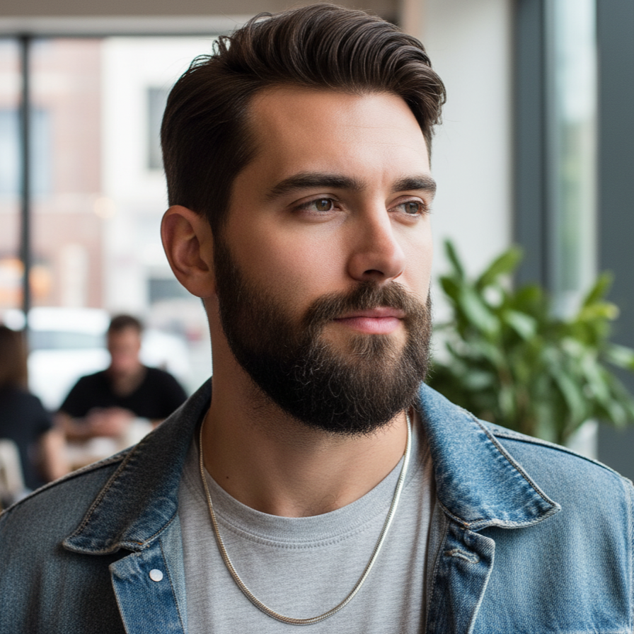 Solid Sterling Silver Snake Chain for Men