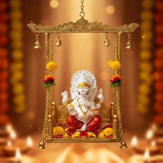 Handcrafted Silver Ganesha Idol